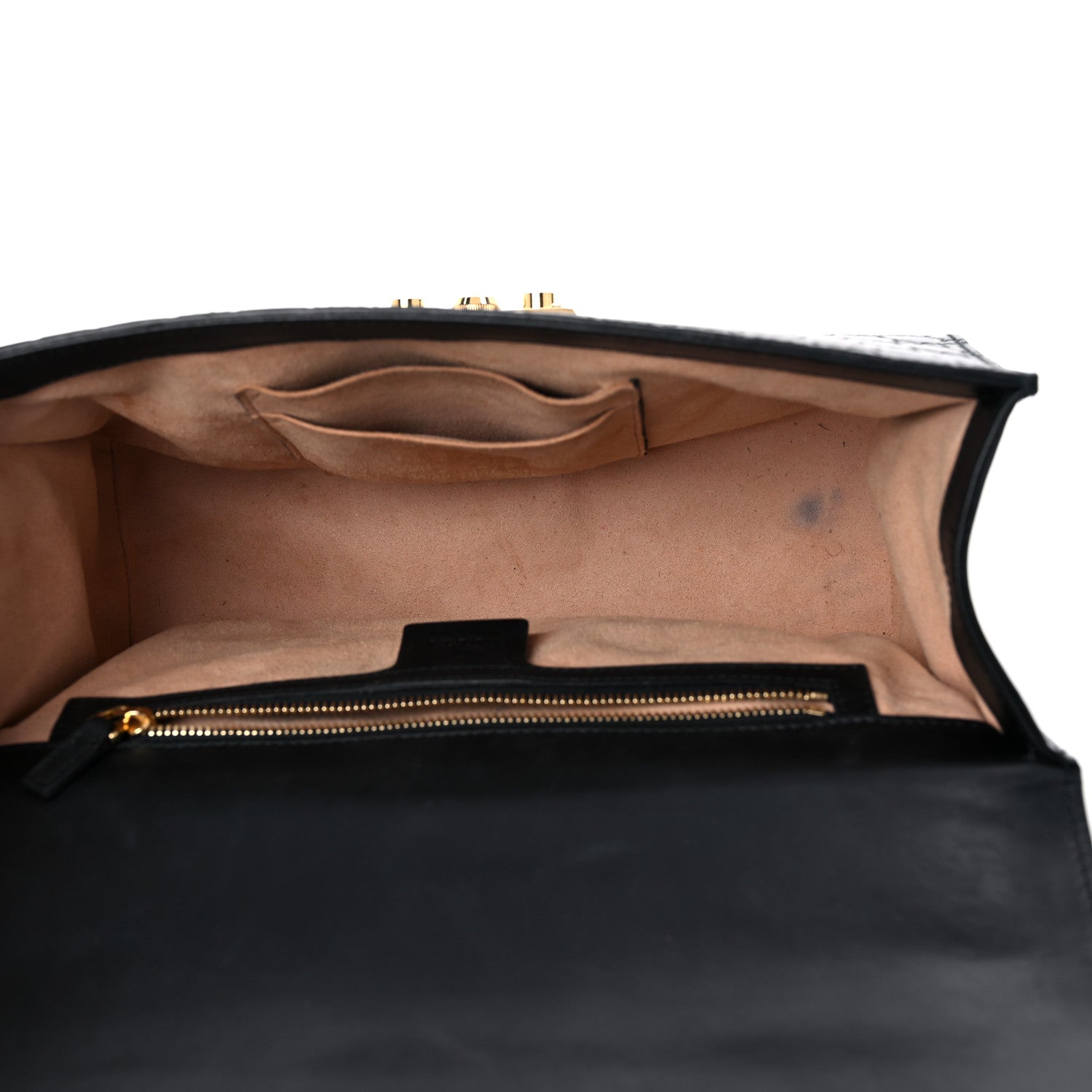 Gucci Guccissima Medium Padlock Shoulder Bag Black 5 of 19