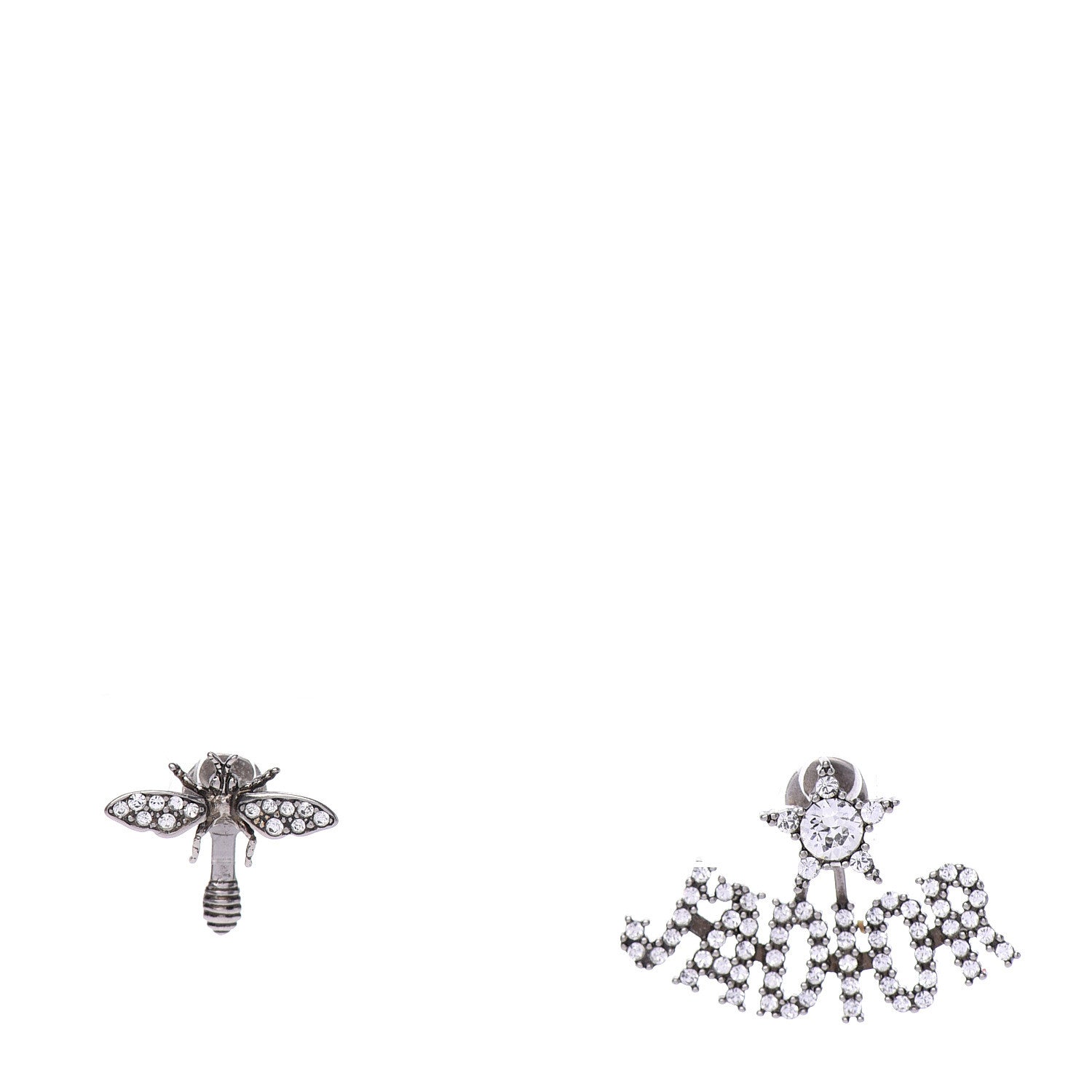 Christian Dior Palladium Crystal J'adior Earrings 1 of 5