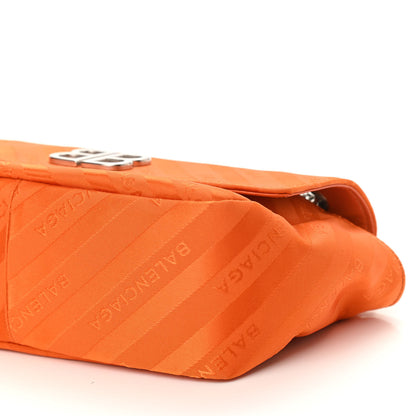 Balenciaga Nylon Jacquard Diagonal Logo S BB Round Shoulder Bag Orange Sanguine 8 of 8