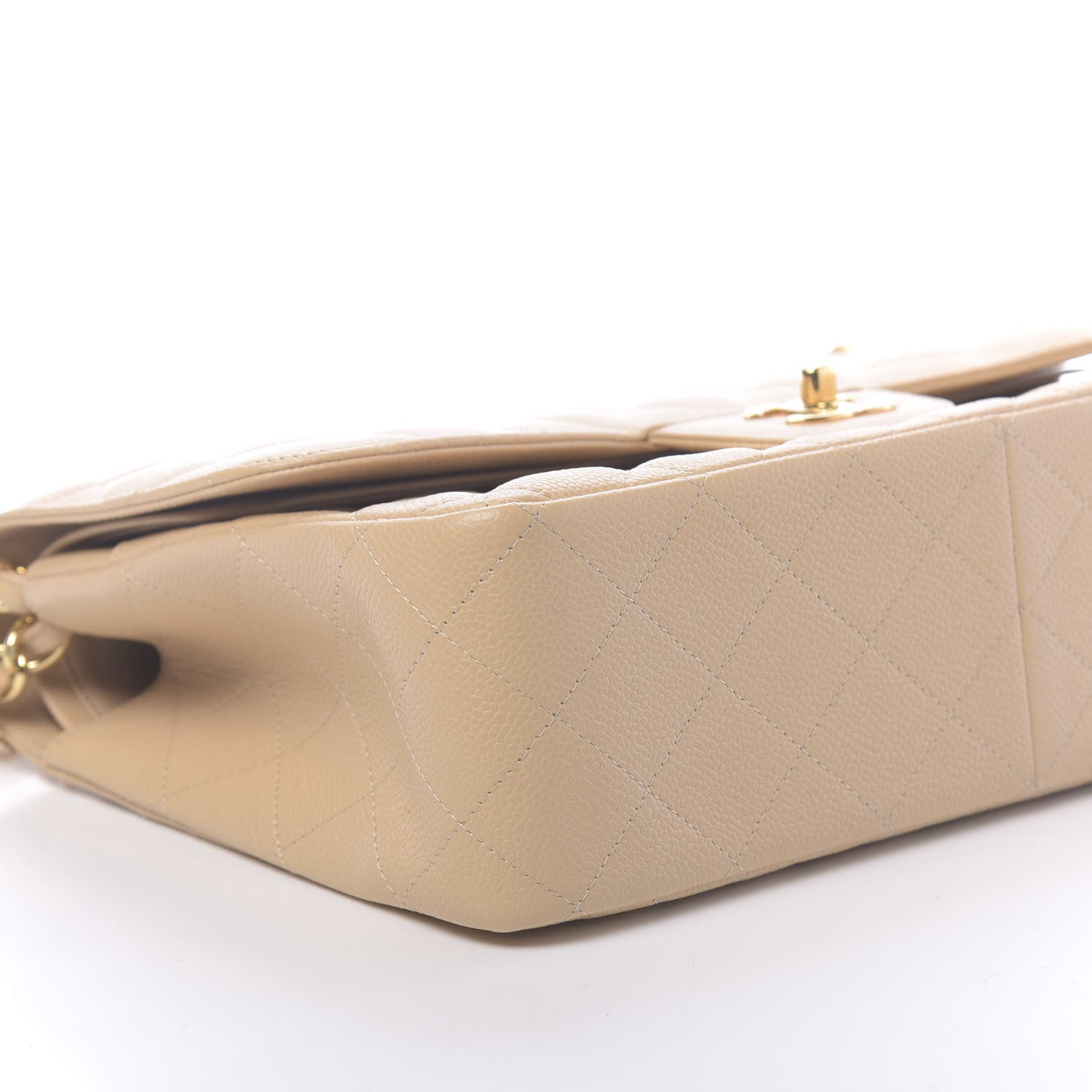 Chanel Caviar Quilted Jumbo Double Flap Beige Clair 8 of 10