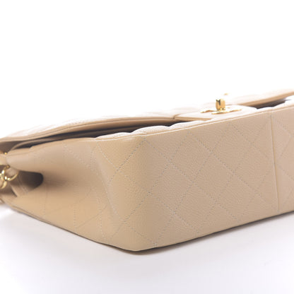 Chanel Caviar Quilted Jumbo Double Flap Beige Clair 8 of 10