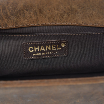 Chanel Nubuck Quilted Medium Boy Flap Brown 6 of 14