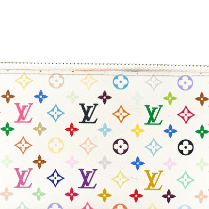 Louis Vuitton Monogram Multicolor Zippy Wallet White Litchi 7 of 9