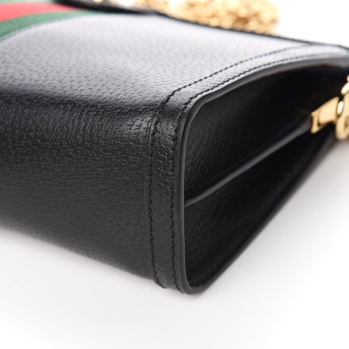 Calfskin GG Web Small Ophidia Chain Shoulder Bag Black
