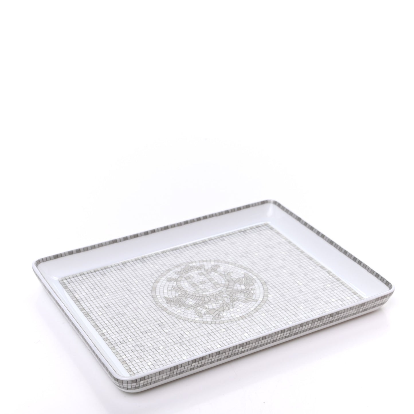 Porcelain Mosaique Au 24 Sushi Plate Platine