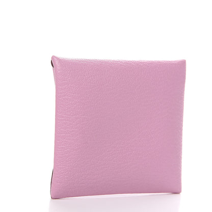 Hermes Chevre Mysore Bastia Coin Purse Mauve Sylvestre 2 of 7