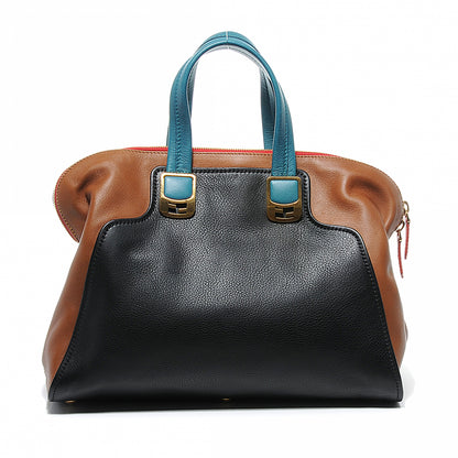 Fendi Calfskin Colorblock Large Chameleon Tote Biscotto 6 of 8