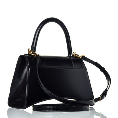Balenciaga Shiny Box Calfskin Small Hourglass Top Handle Bag Black 4 of 9