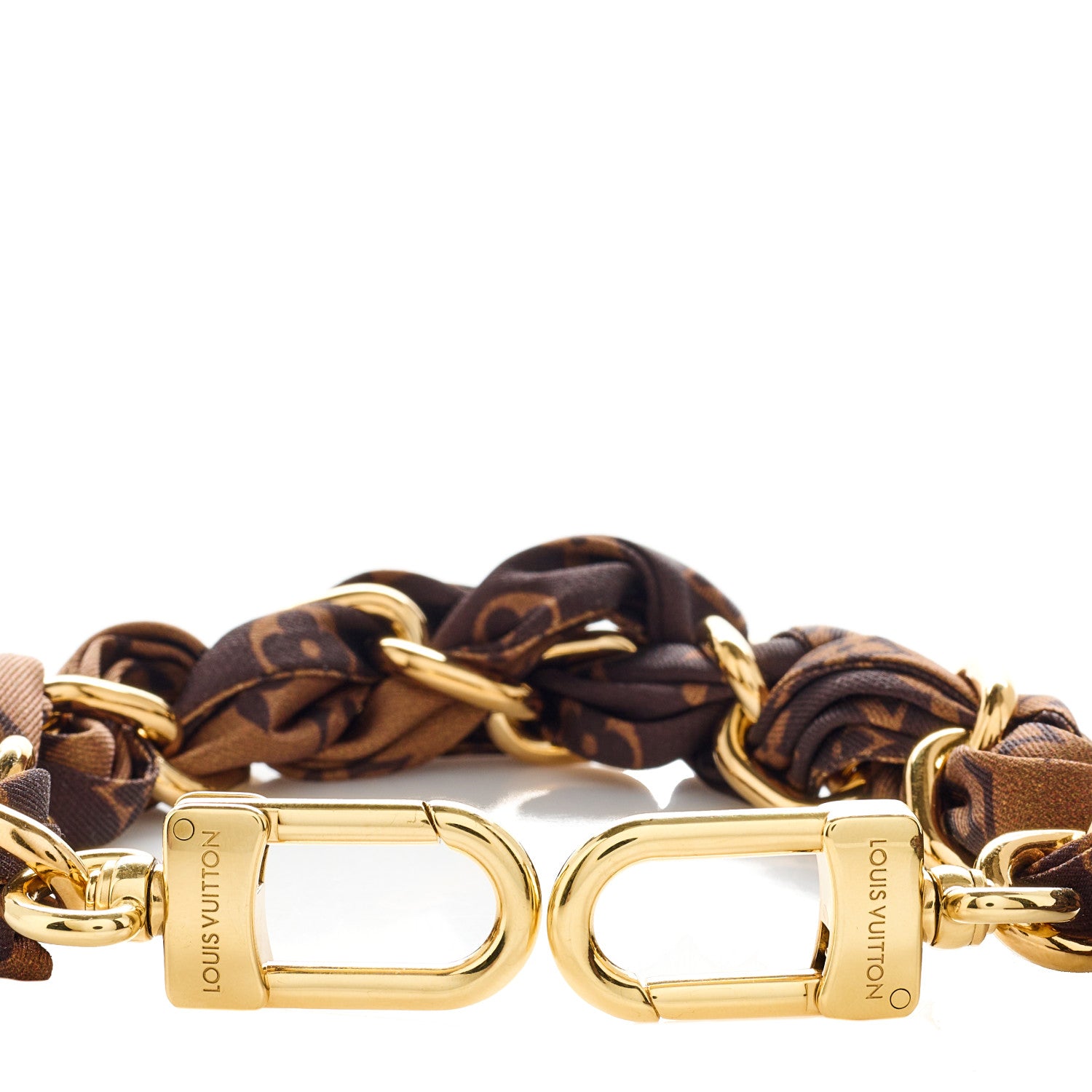 Louis Vuitton Metal Polyester Monogram Braided Scarf Chain Foulard Bag Charm 6 of 6
