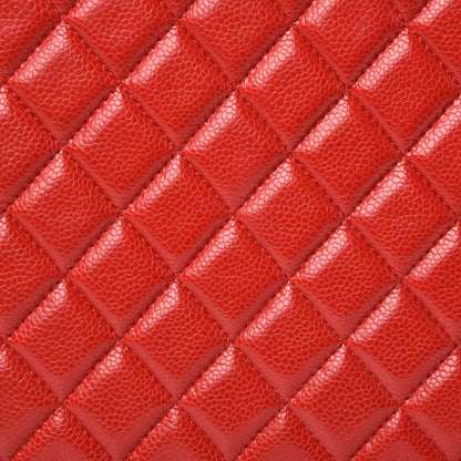 Chanel Caviar Large Cosmetic Case Red 10 of 11