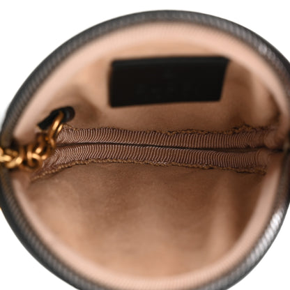Gucci Calfskin Matelasse GG Marmont Round Coin Purse Black 5 of 8