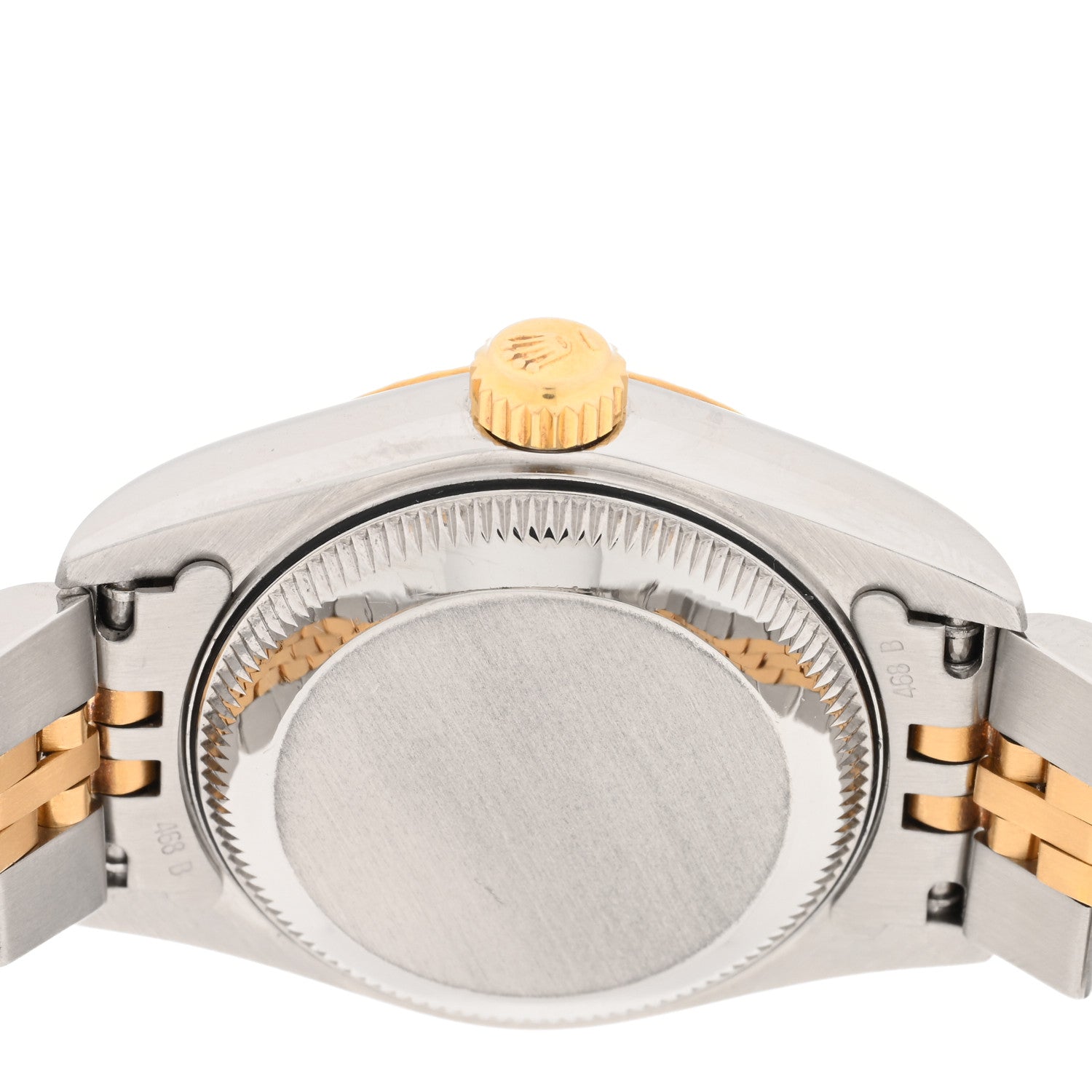 Rolex Stainless Steel 18K Yellow Gold Diamond 26mm Oyster Perpetual Datejust Watch Blue Gradient 69173 4 of 4
