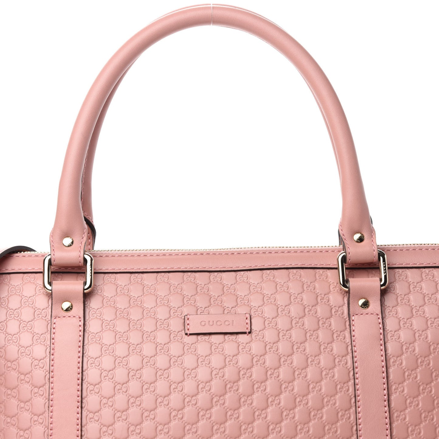 Soft Microguccissima Medium Zippered Satchel Soft Pink