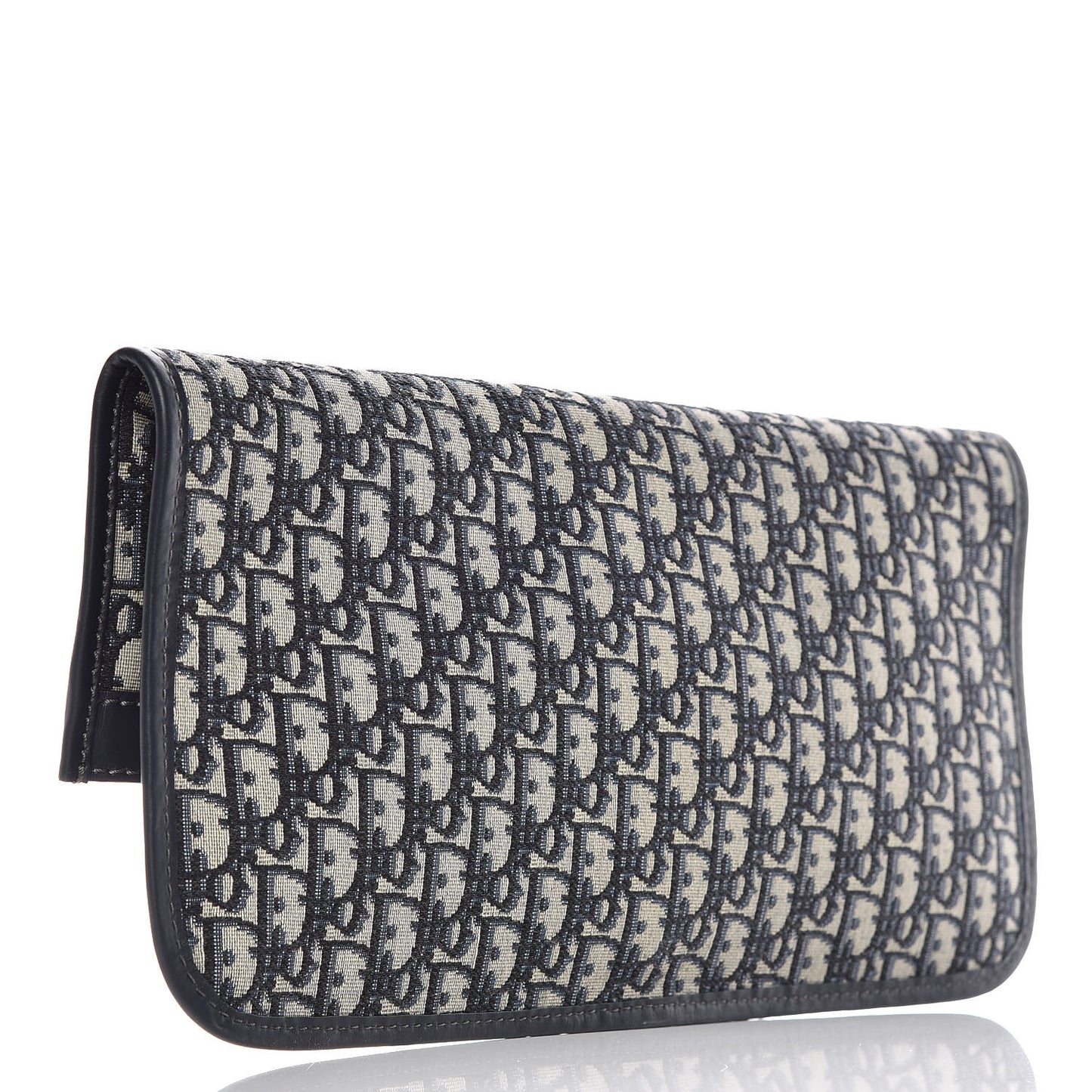 Oblique Fold Over Clutch Blue