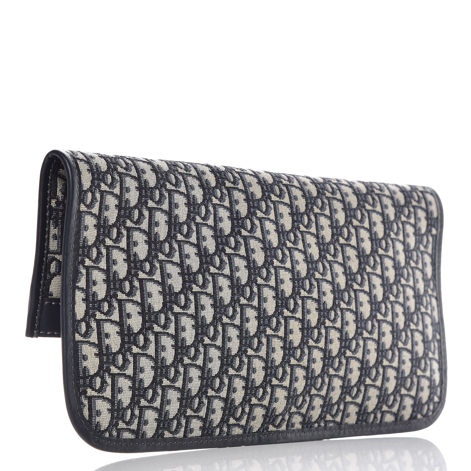 Christian Dior Oblique Fold Over Clutch Blue 4 of 11