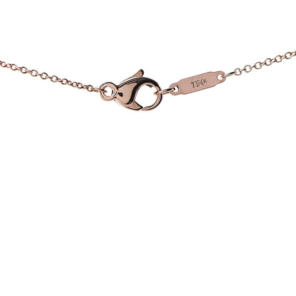 Tiffany 18K Rose Gold Diamond Lock Pendant Necklace 5 of 7