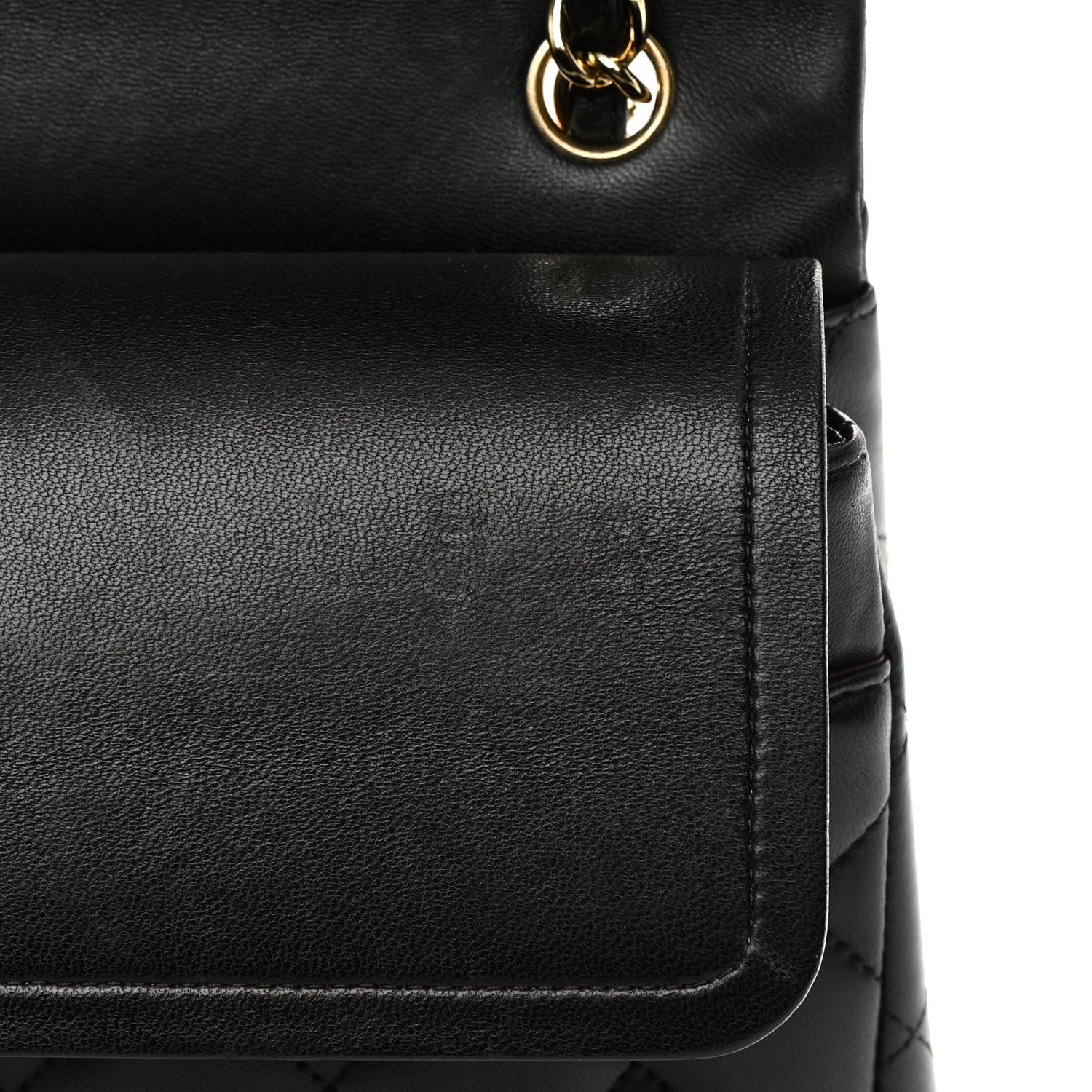 Chanel Lambskin Quilted Jumbo Double Flap Black 14 of 20