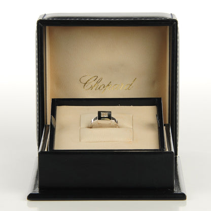 Chopard 18K White Gold Happy Diamond Square Ring 8.25 7 of 7