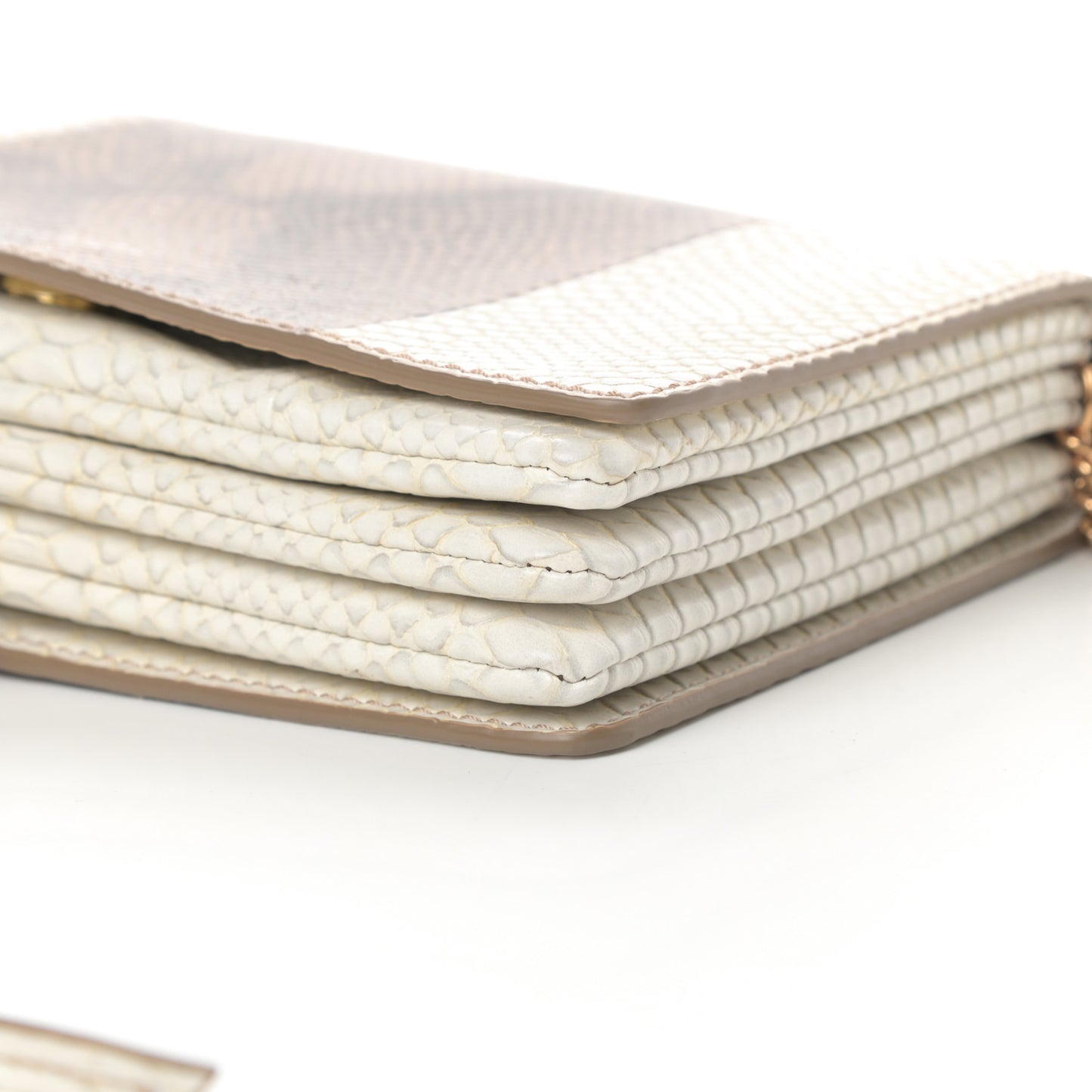 Alter Snake Embossed Small Flo Shoulder Bag Ivory