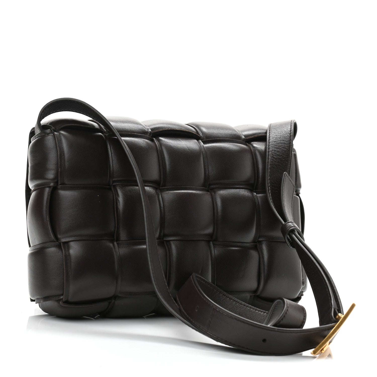 Bottega Veneta Nappa Maxi Intreccio Padded Cassette Crossbody Bag Fondente 3 of 8