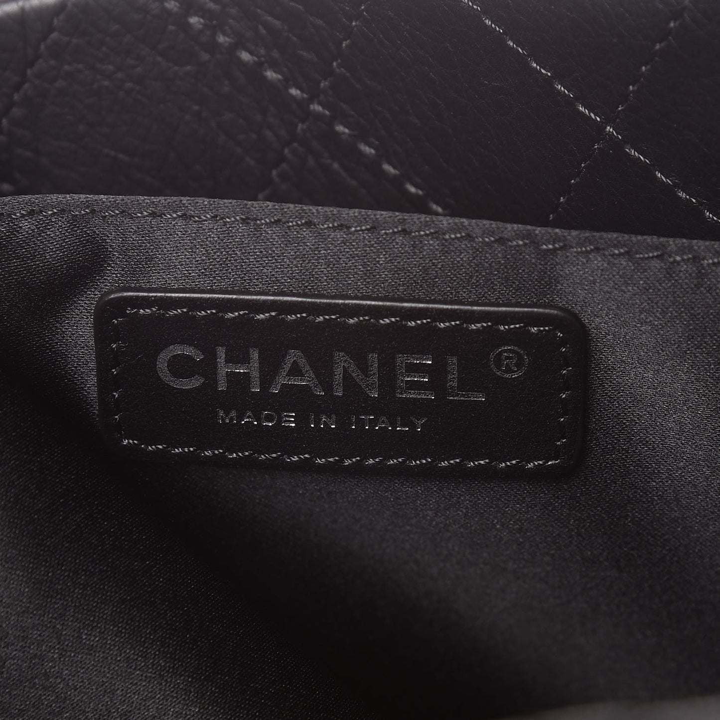 Calfskin Quilted Large Chic and Soft Shopping Tote Black