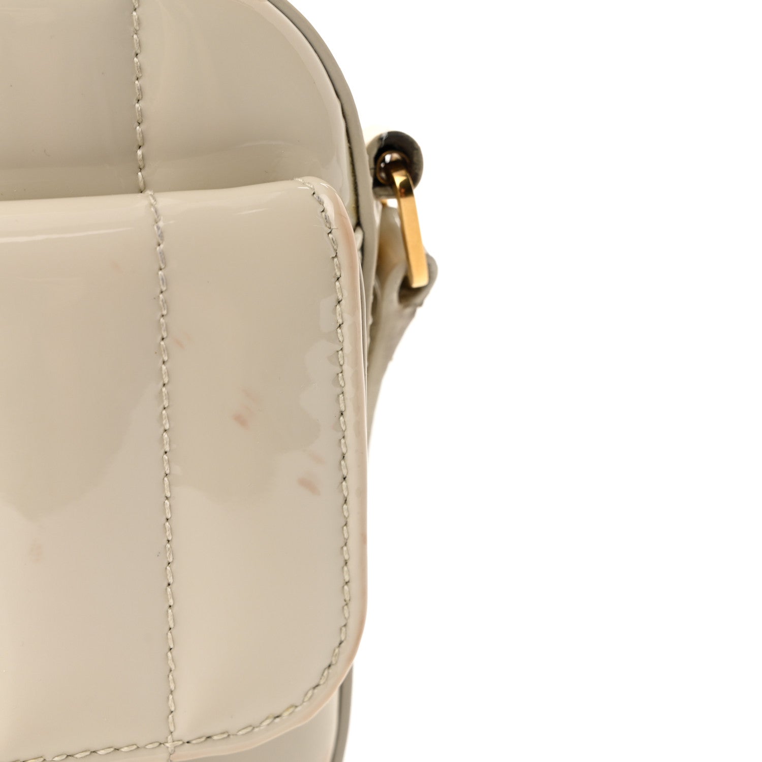 Saint Laurent Patent Matelasse Monogram Toy Vicky Camera Bag Off White 10 of 13
