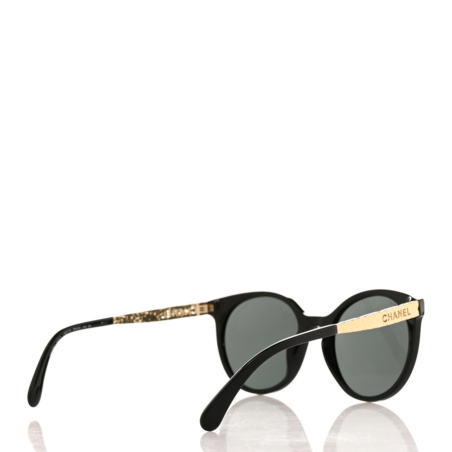 Chanel Acetate Metal Pantos Sunglasses 5440-A Black Gold 4 of 9