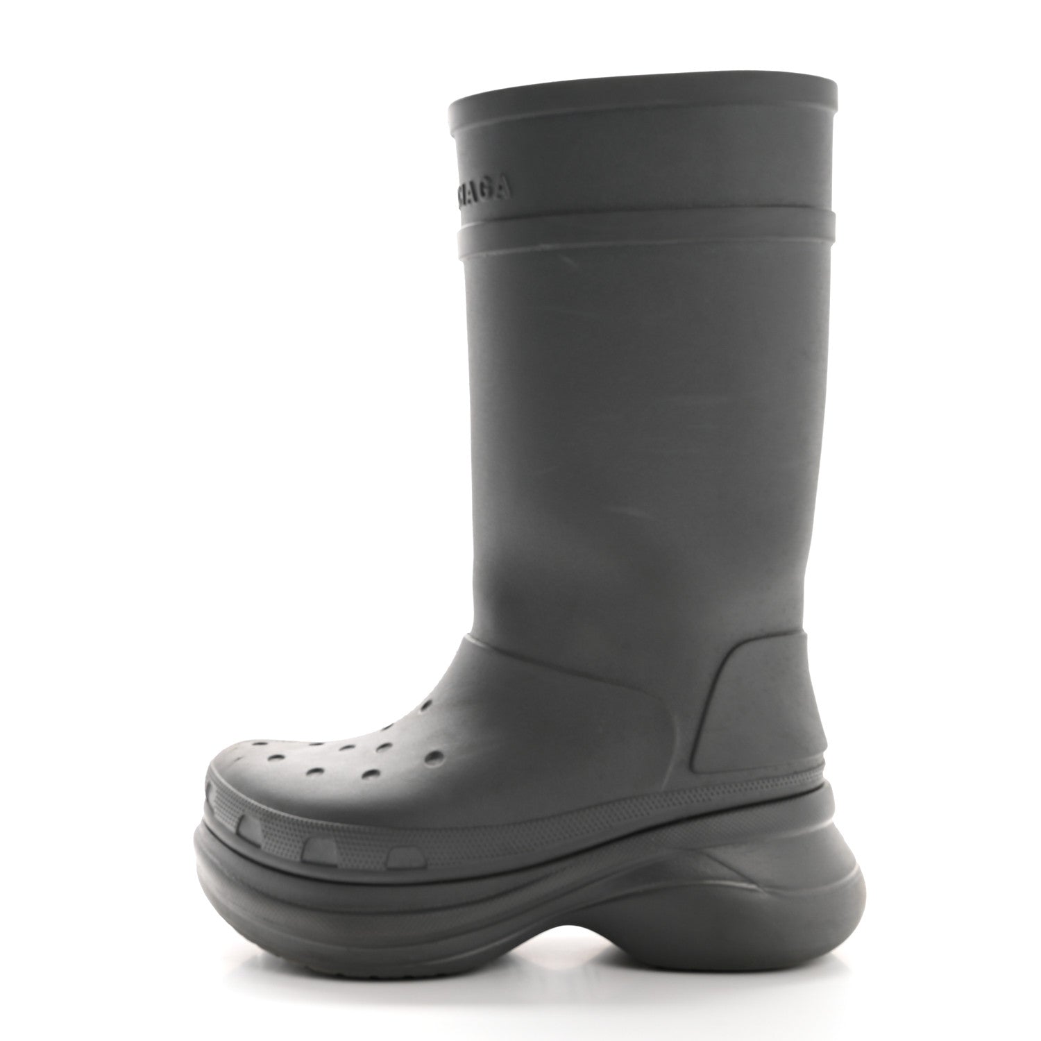 Balenciaga X CROCS Rubber Womens Rain Boots 41 Grafite 1 of 8