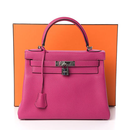 Hermes Togo Kelly Retourne 28 Rose Pourpre 37 of 37
