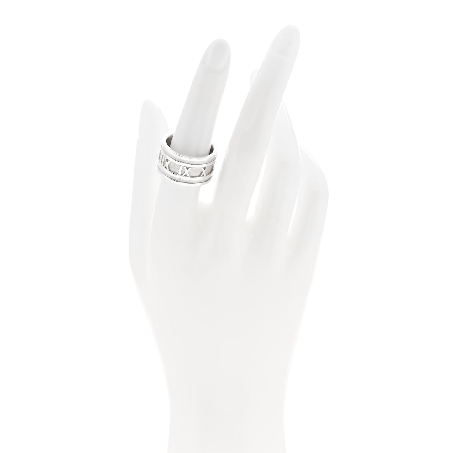 Sterling Silver 12mm Atlas Band Ring 55 7.25