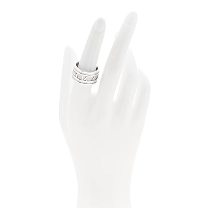 Tiffany Sterling Silver 12mm Atlas Band Ring 55 7.25 2 of 4