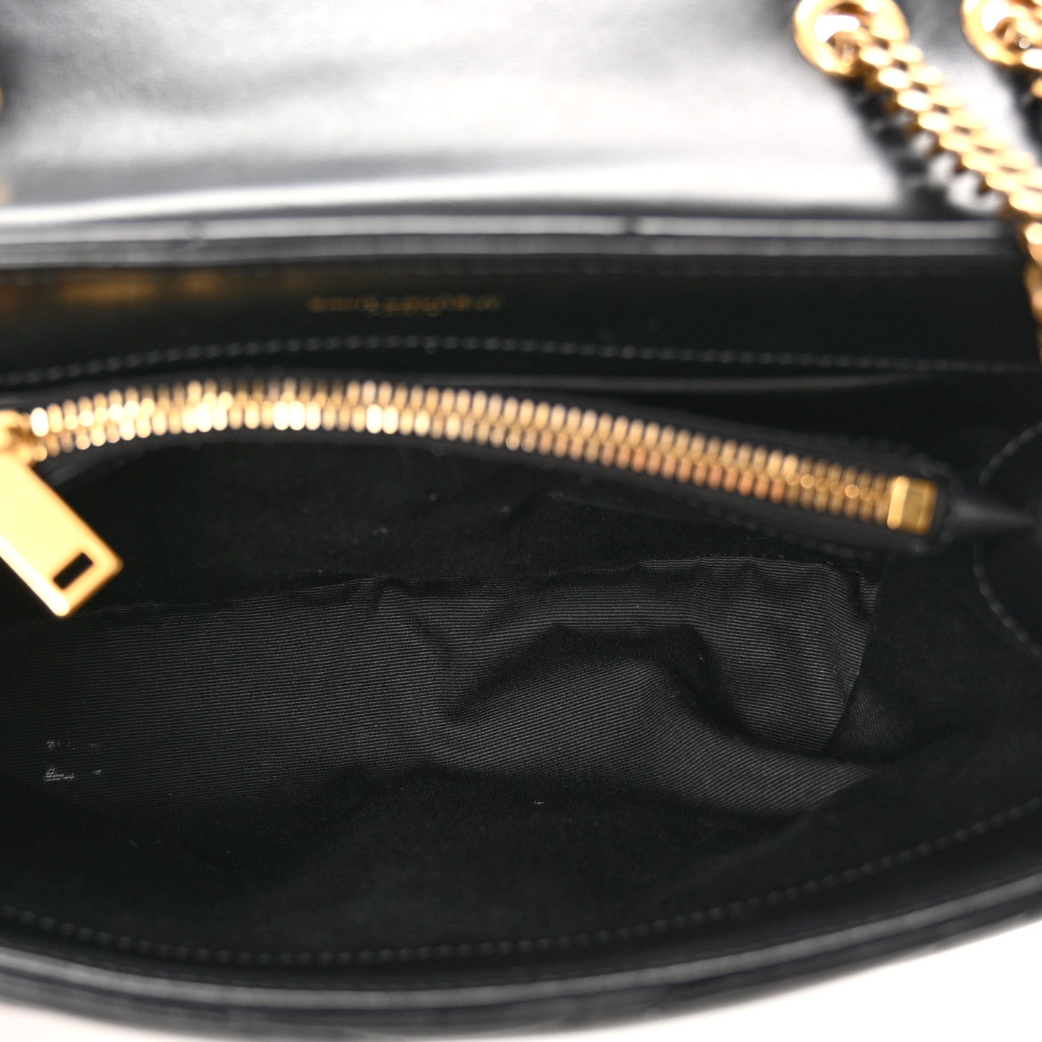 Saint Laurent Calfskin Y Quilted Monogram Small Loulou Chain Satchel Black 5 of 12