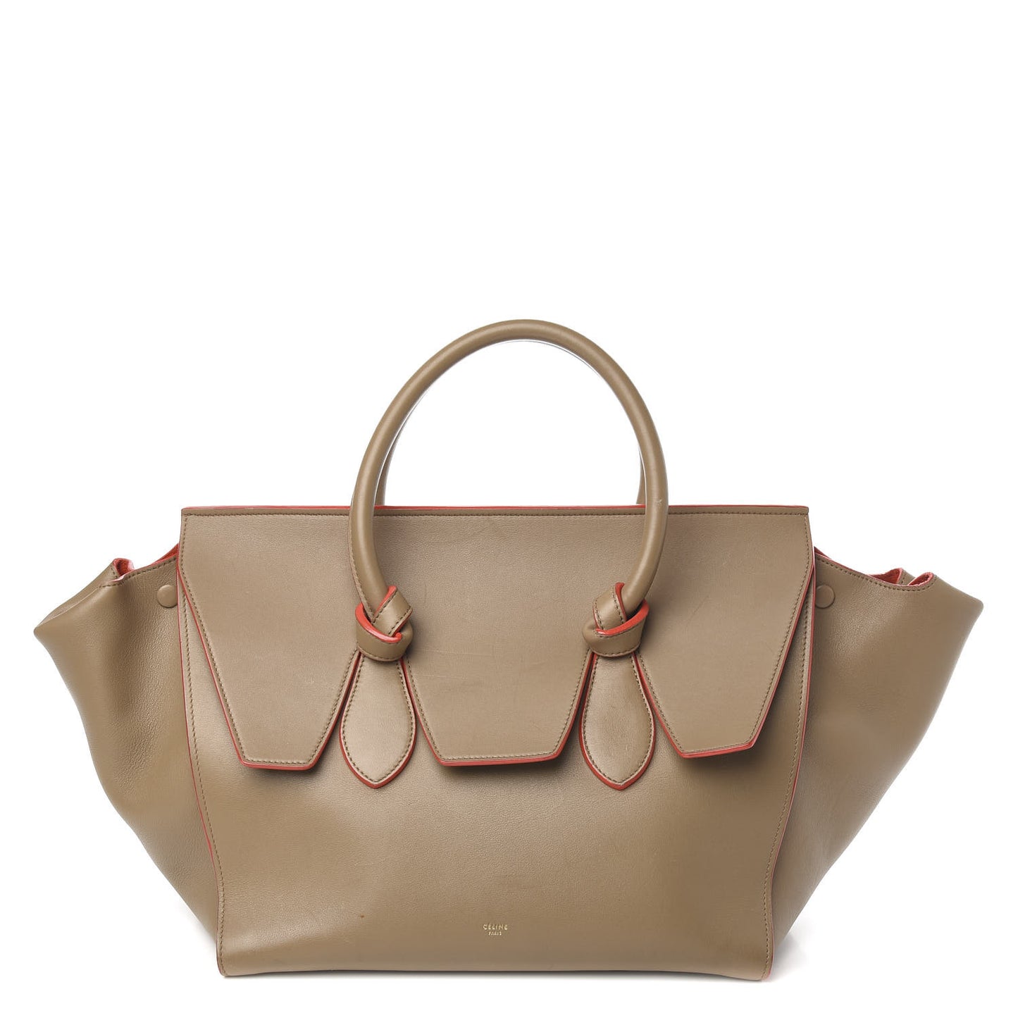Natural Calfskin Medium Tie Knot Tote Beige