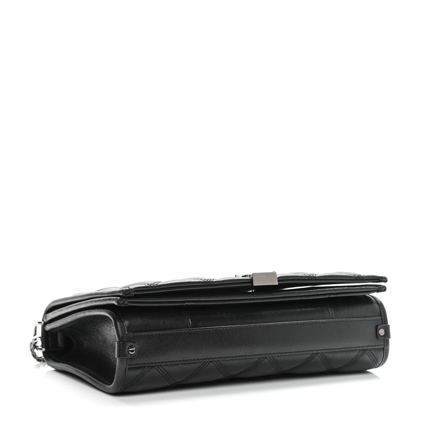 Lambskin Quilted Mini Becky Chain Bag Black