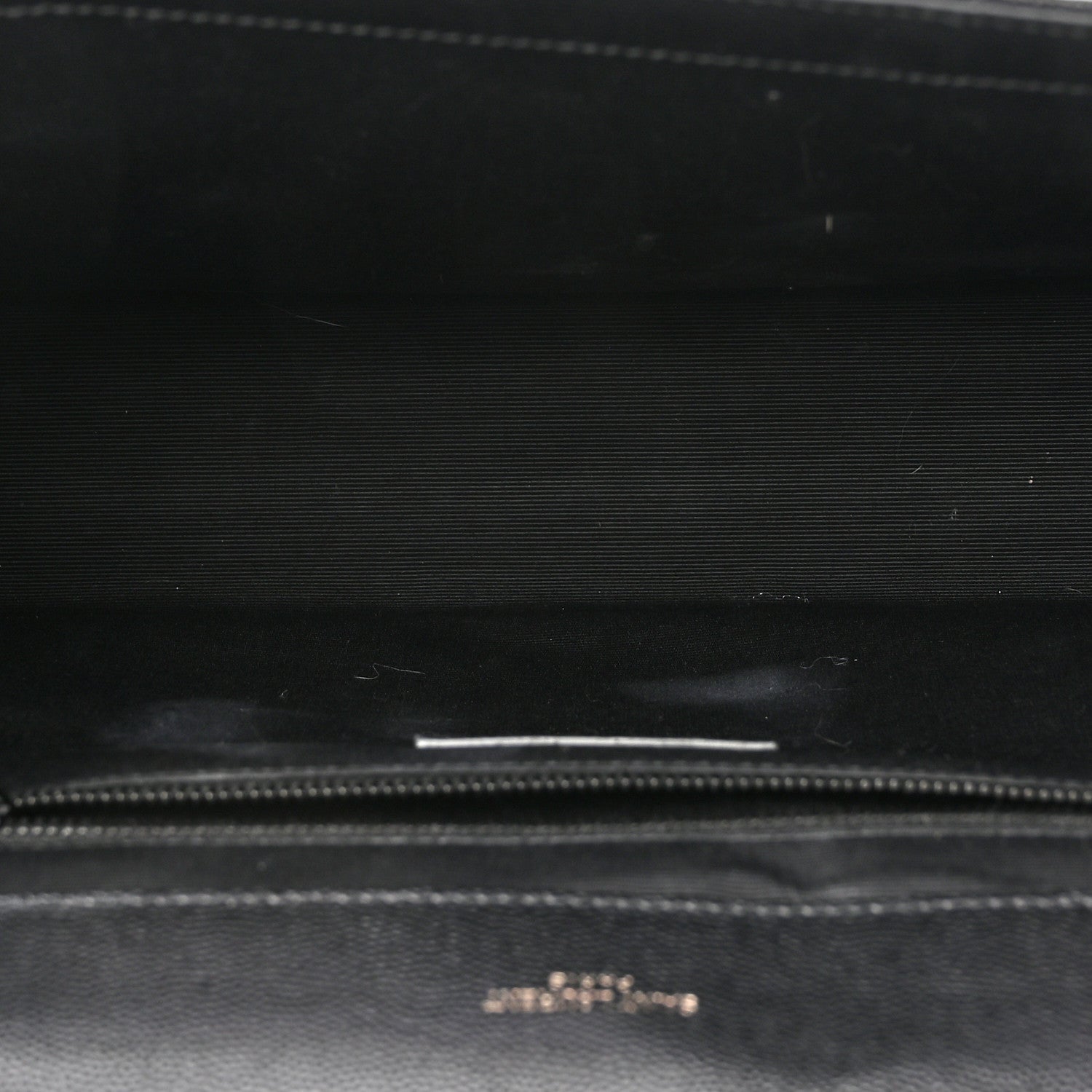 Saint Laurent Grain De Poudre Textured Mixed Matelasse Large Triquilt Monogram Monochrome Satchel Black 5 of 10