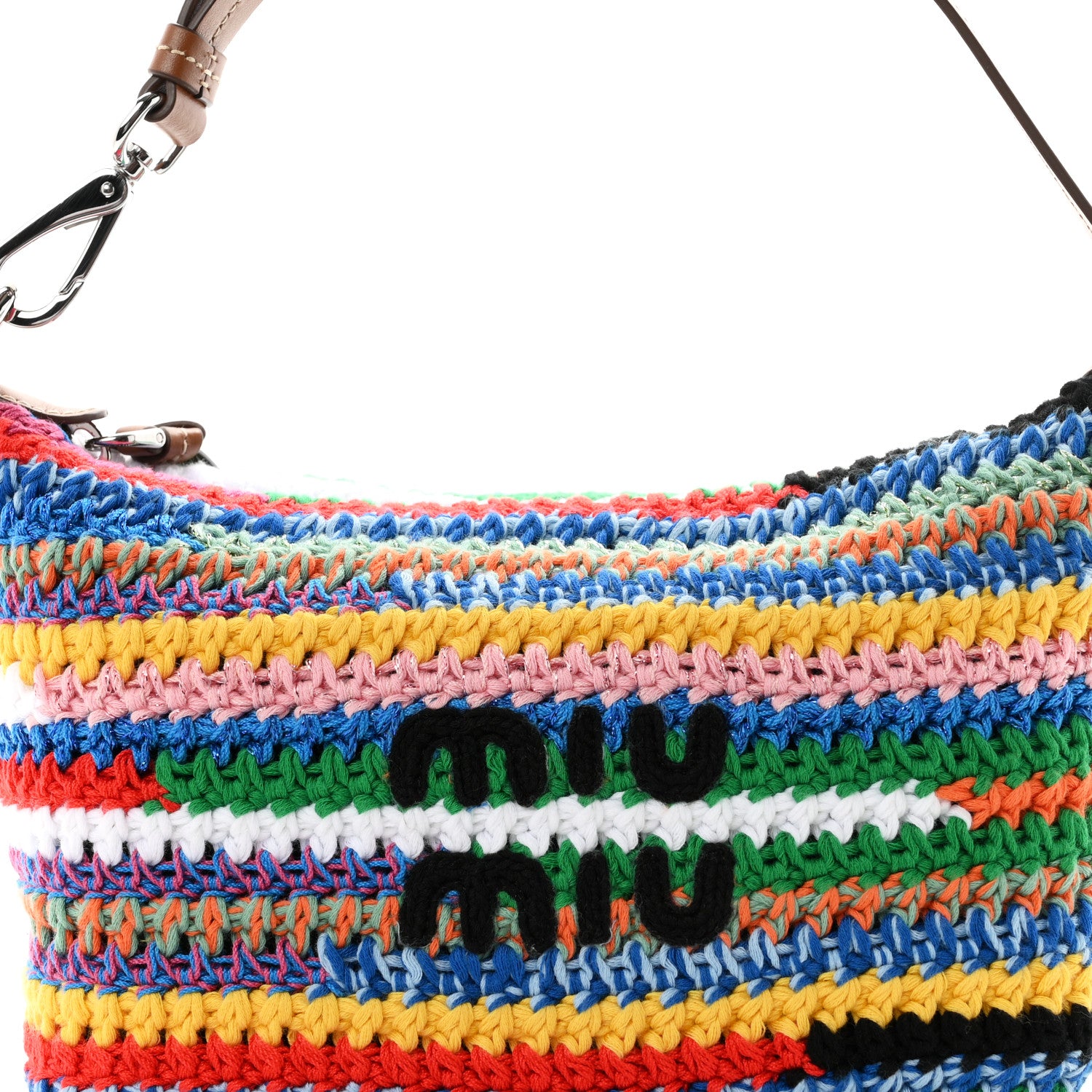 Miu Miu Fabric Crochet Pouch Multicolor 8 of 11