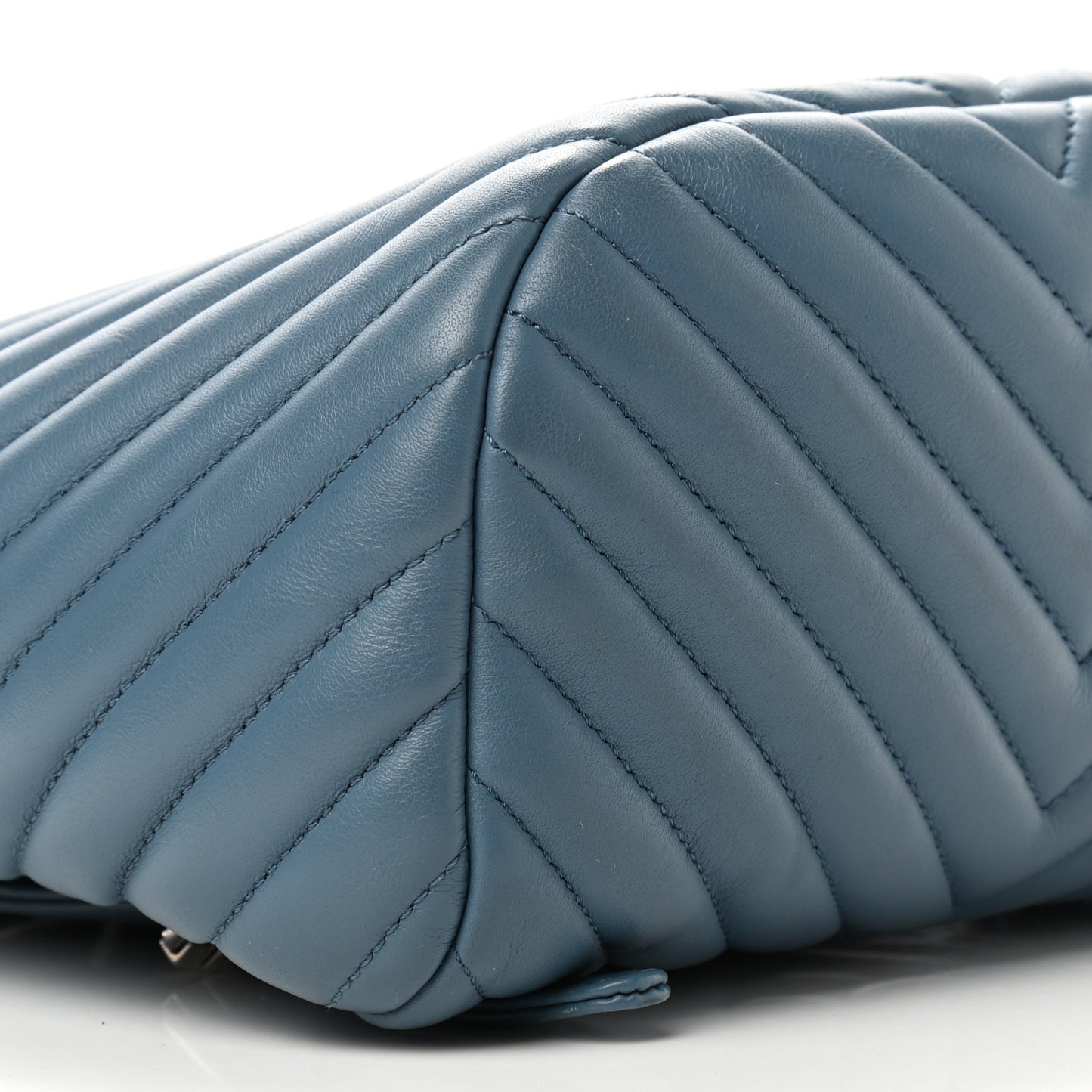 Calfskin Chevron Quilted Small Urban Spirit Backpack Light Blue