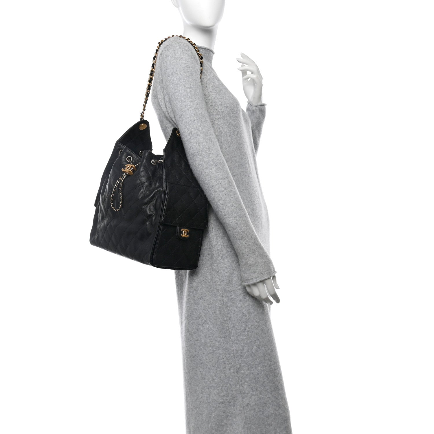 Chanel Caviar Quilted Medium Chanel 25 Handbag Black 2 of 12