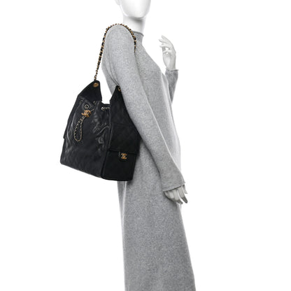 Chanel Caviar Quilted Medium Chanel 25 Handbag Black 2 of 12