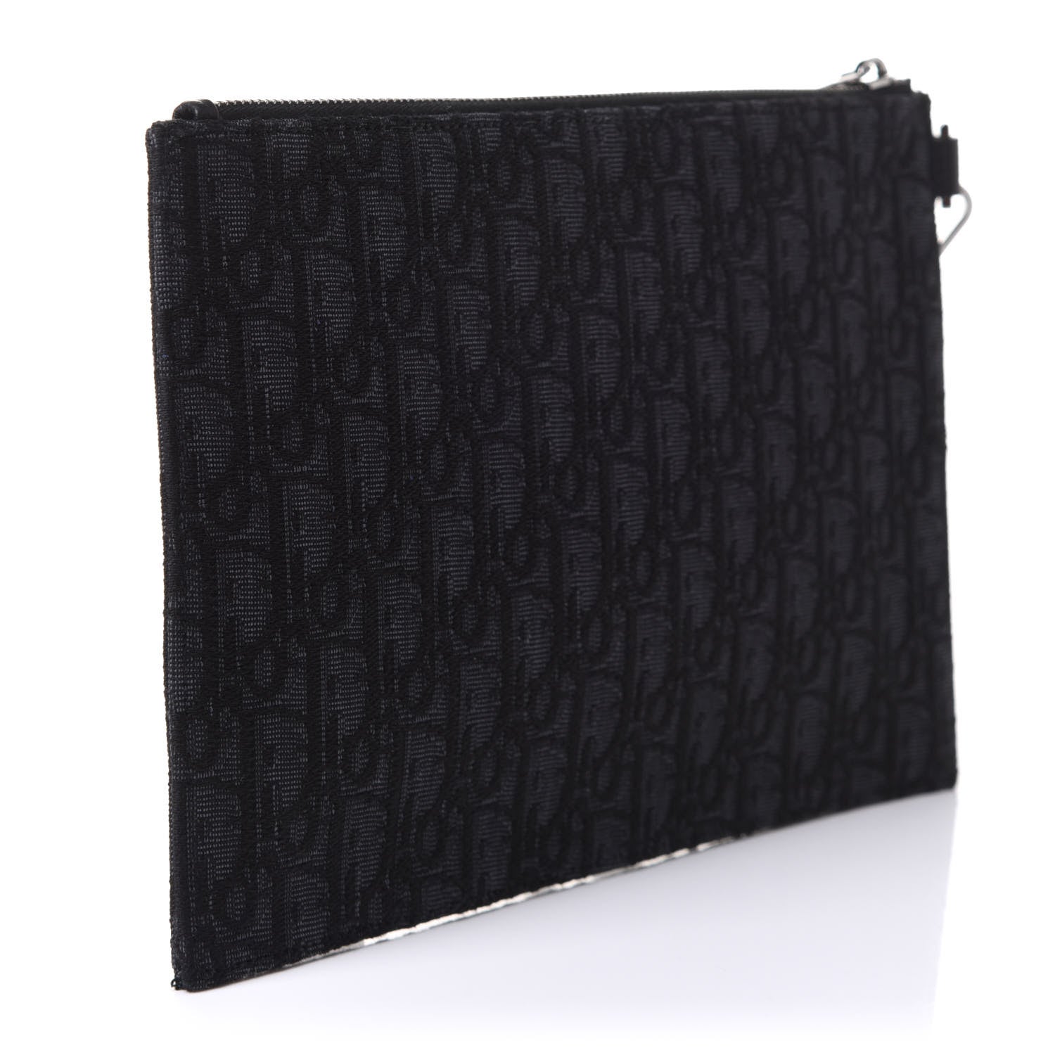 Christian Dior Oblique Jacquard Pouch Black 3 of 7