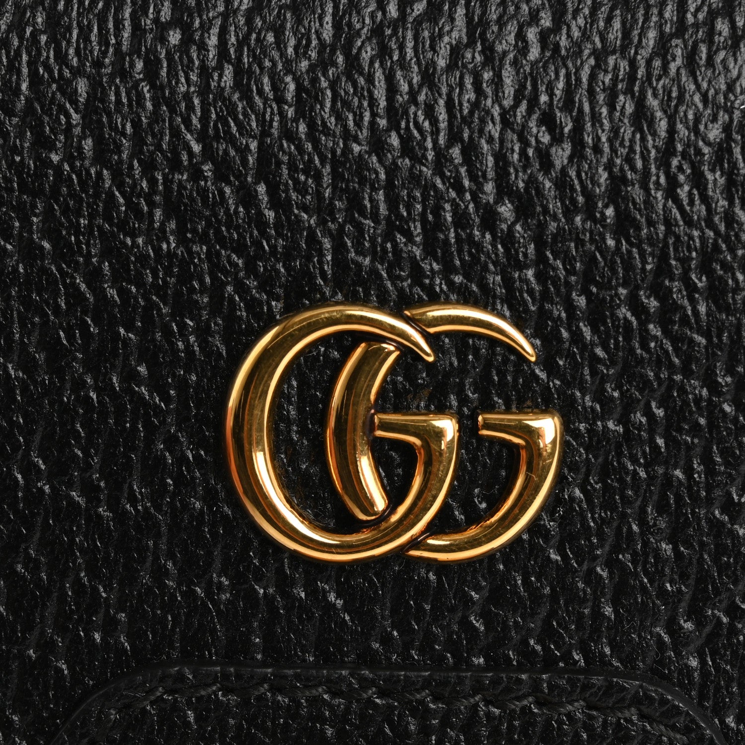 Gucci Wonka Grain Calfskin Diana Card Case Wallet Black 8 of 9