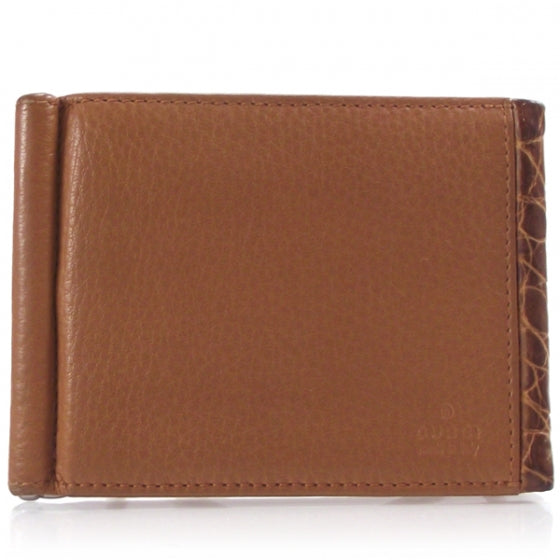 Alligator Trim Mens Leather Prince Wallet