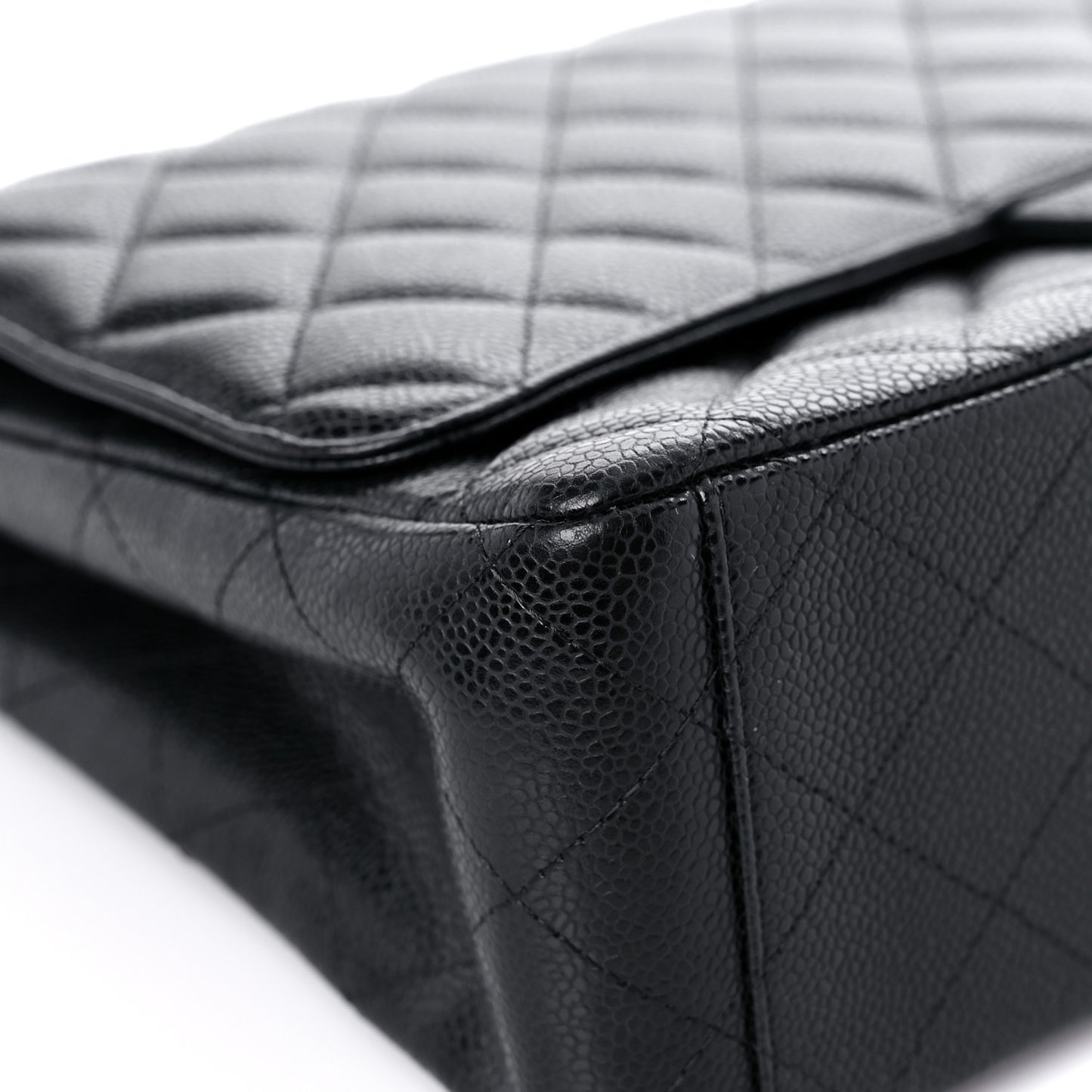 Caviar Quilted Maxi Double Flap Black
