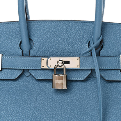 Hermes Togo Birkin 30 Bleu Azur 7 of 10