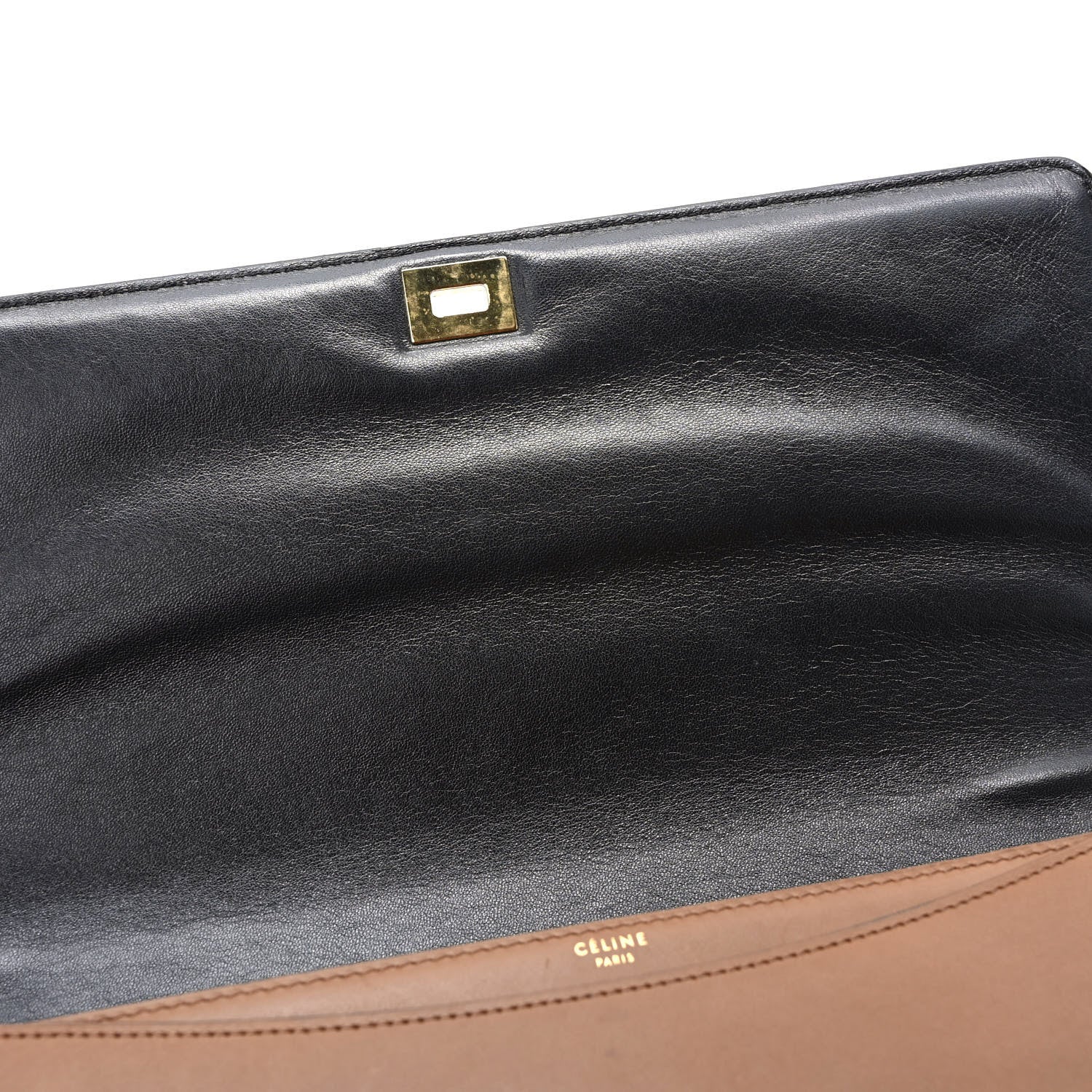 Celine Calfskin Medium Bi-Color Case Flap Camel 11 of 12