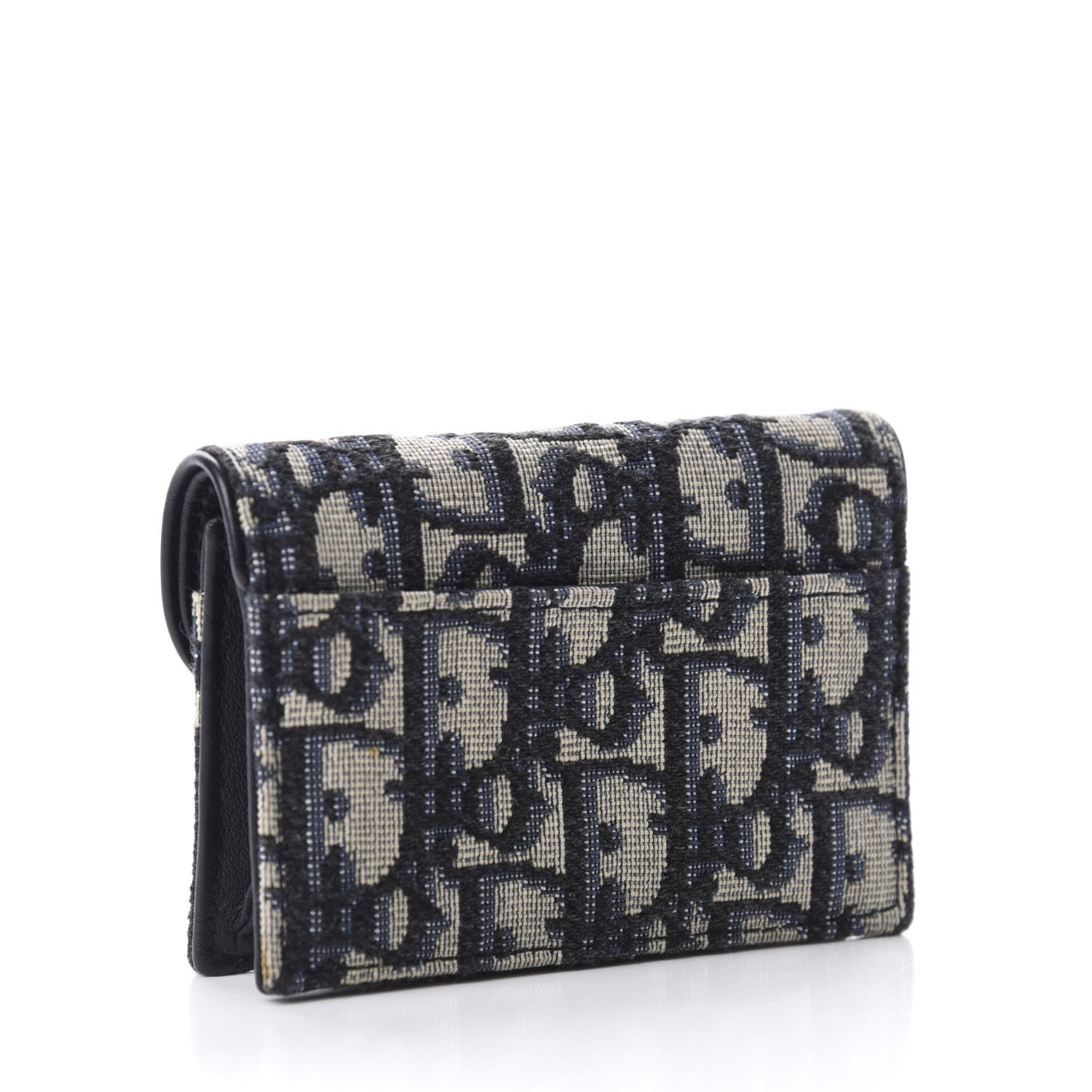 Christian Dior Oblique Saddle Card Holder Blue 3 of 6