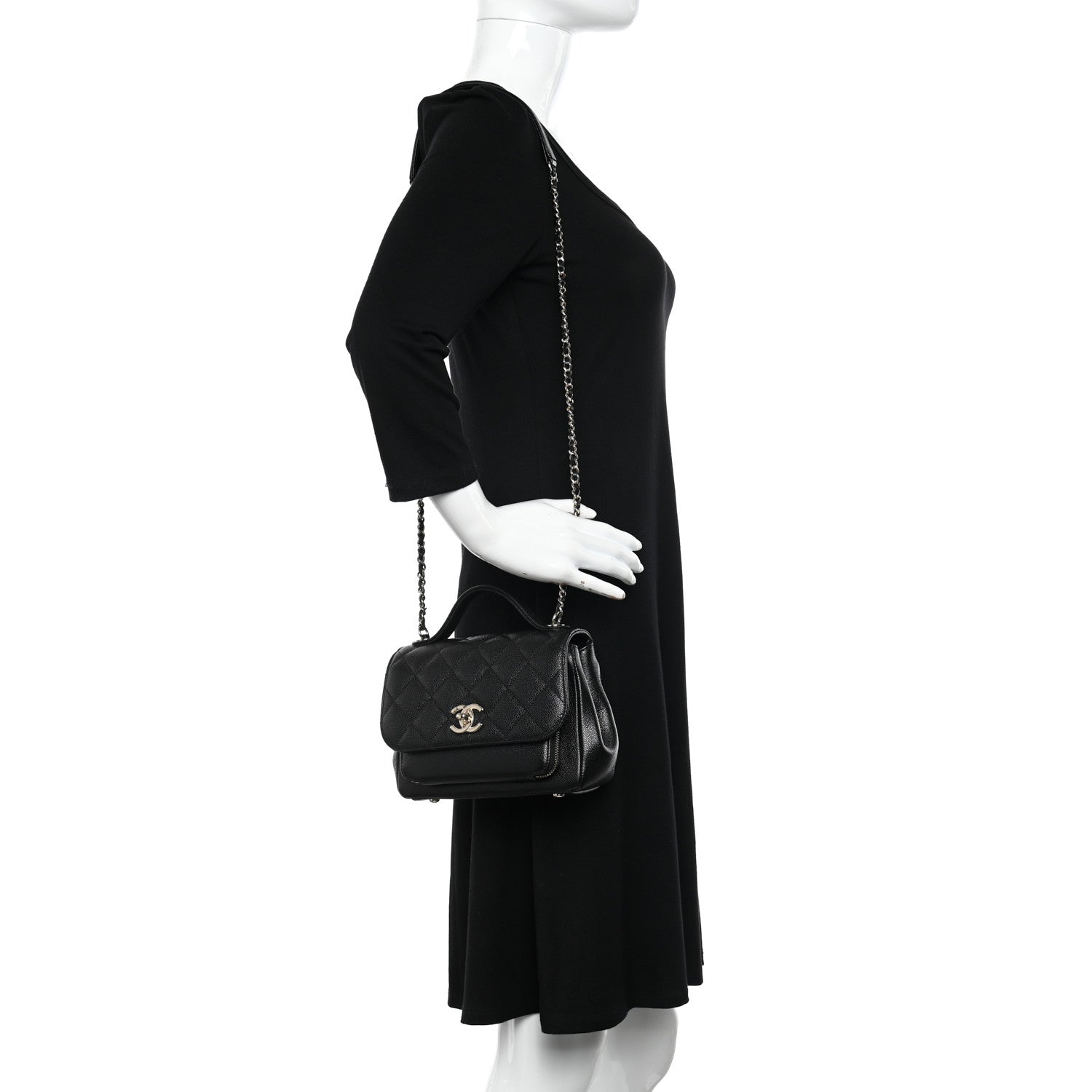 Chanel Caviar Quilted Small Business Affinity Flap Black 2 of 11