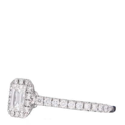 Tiffany Platinum Diamond .28ct Soleste Emerald Cut Engagement Ring 50 5.5 3 of 8