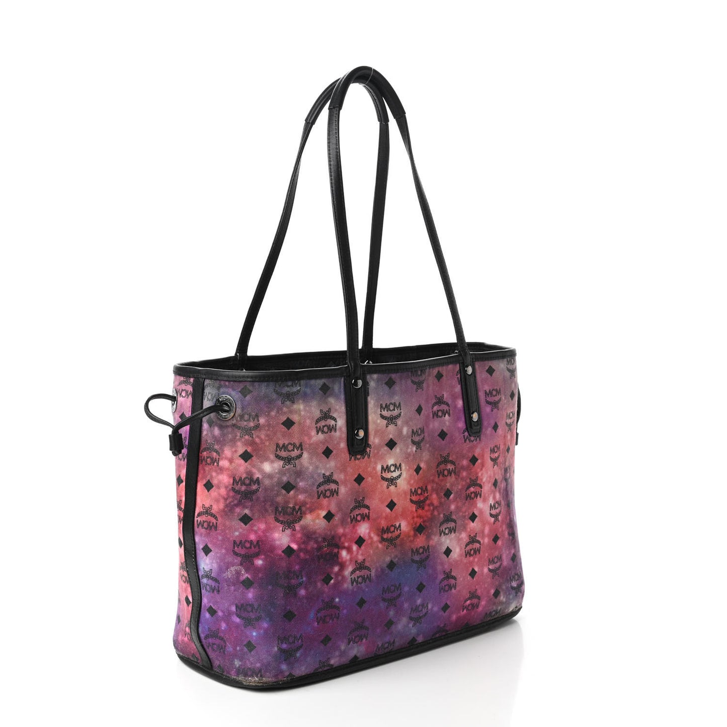 Metallic Galaxy Visetos Medium Project Reversible Shopper Tote Black Multicolor