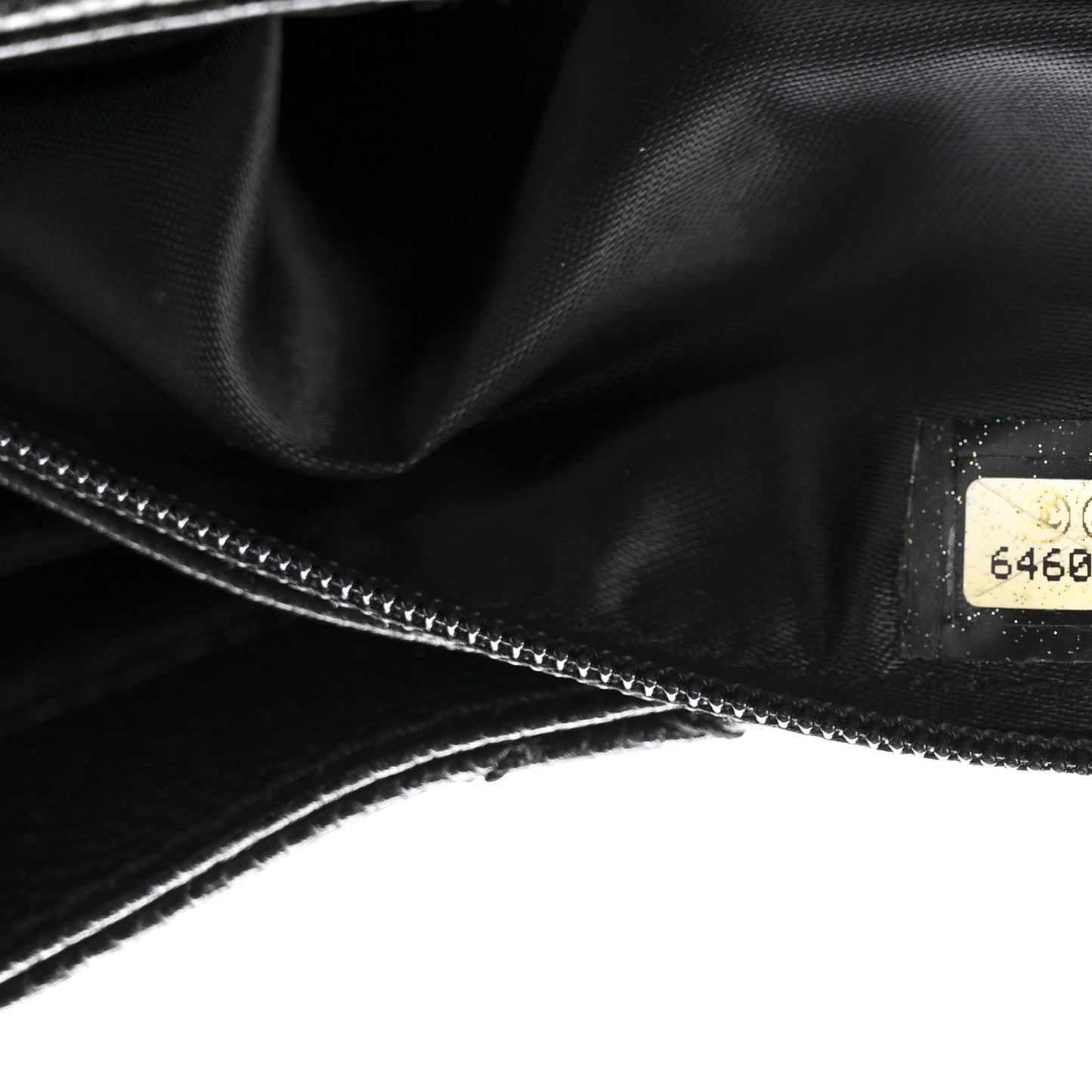 Caviar Diamond Flap Shoulder Bag Black
